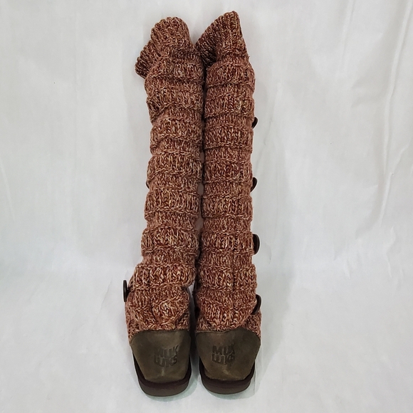 MUK LUKS Miranda Marled Sweater Fall Winter Tall Knit Boho Slouchy Boots Sz 6 - Picture 4 of 10
